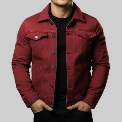 Fashionable Light Spring Jacket for Men-Jacket-Theodore & Isadora-Red-XS-Theodore &amp; Isadora