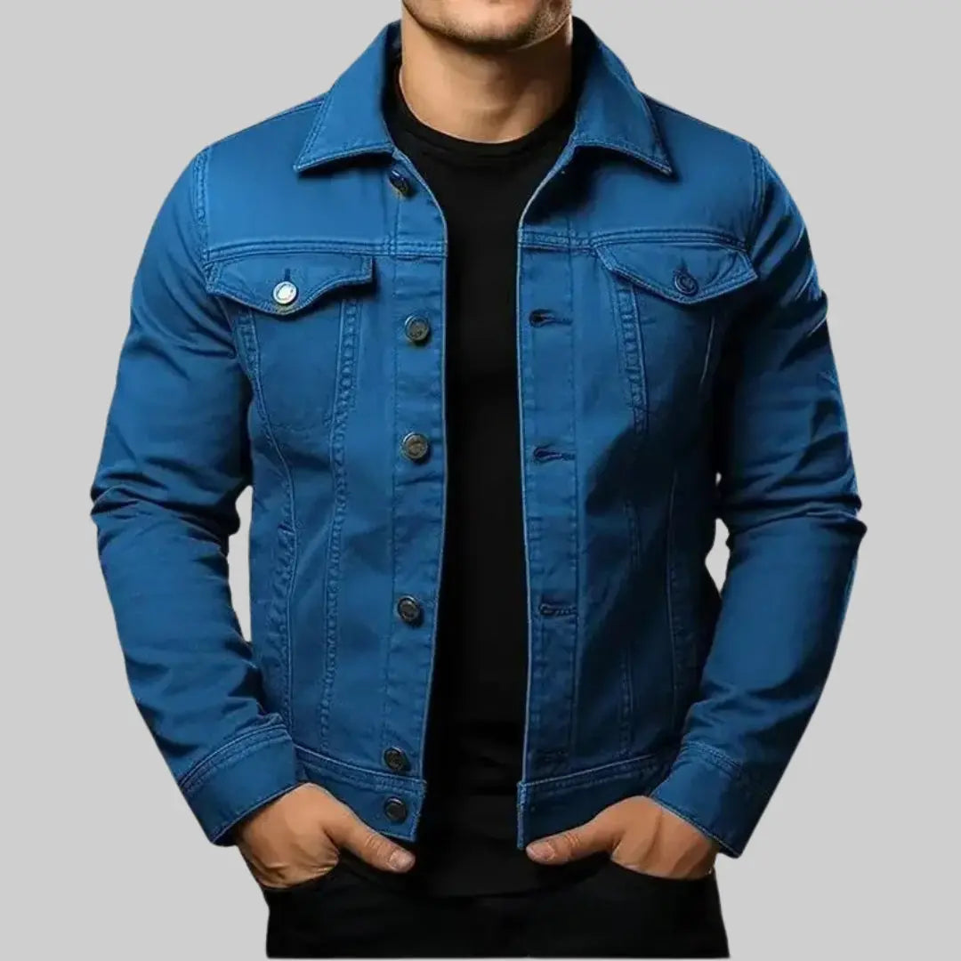 Fashionable Light Spring Jacket for Men-Jacket-Theodore & Isadora-Blue-XS-Theodore &amp; Isadora