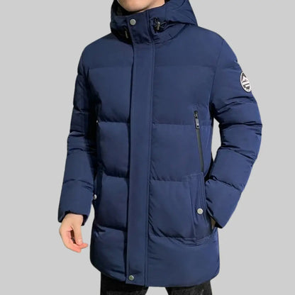 Long Warm Jacket Parka for Men-Jacket-Theodore & Isadora-Navy-XS-Theodore &amp; Isadora