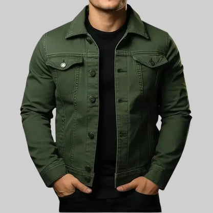 Fashionable Light Spring Jacket for Men-Jacket-Theodore & Isadora-Green-XS-Theodore &amp; Isadora