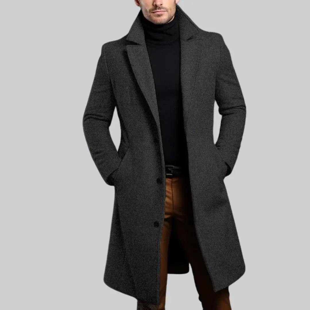 Old Money Luxury Men Trench Coat-Coat-Theodore & Isadora-Grey-XS-Theodore &amp; Isadora