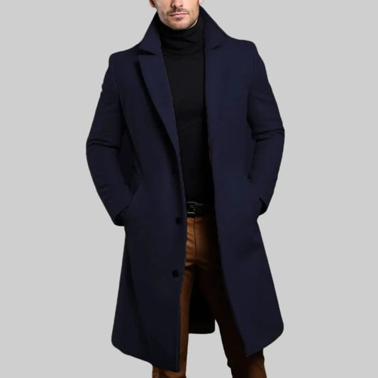 Old Money Luxury Men Trench Coat-Coat-Theodore & Isadora-Navy-XS-Theodore &amp; Isadora