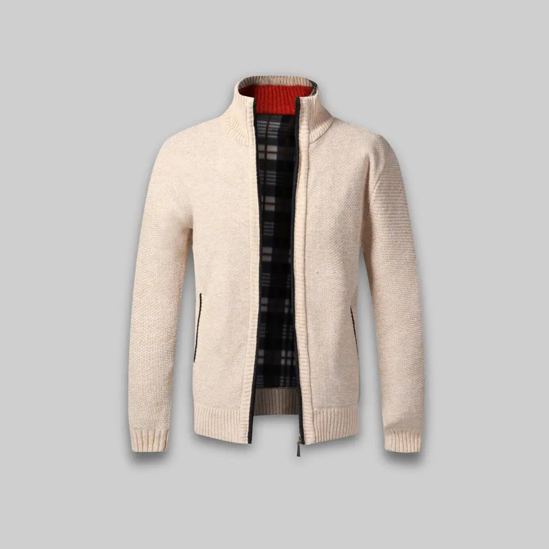 Stylish Men's Soft Cardigan-Sweater-Theodore & Isadora-Cream-S-Theodore &amp; Isadora