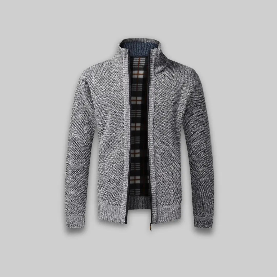 Stylish Men's Soft Cardigan-Sweater-Theodore & Isadora-Silver-S-Theodore &amp; Isadora