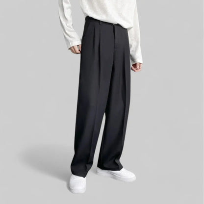 Classy Men's Wide Trousers-Trousers-Theodore & Isadora-Black-S-Theodore &amp; Isadora