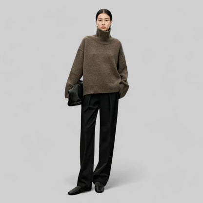 Warm Turtleneck Jumper for Women-Sweater-Theodore & Isadora-Theodore &amp; Isadora