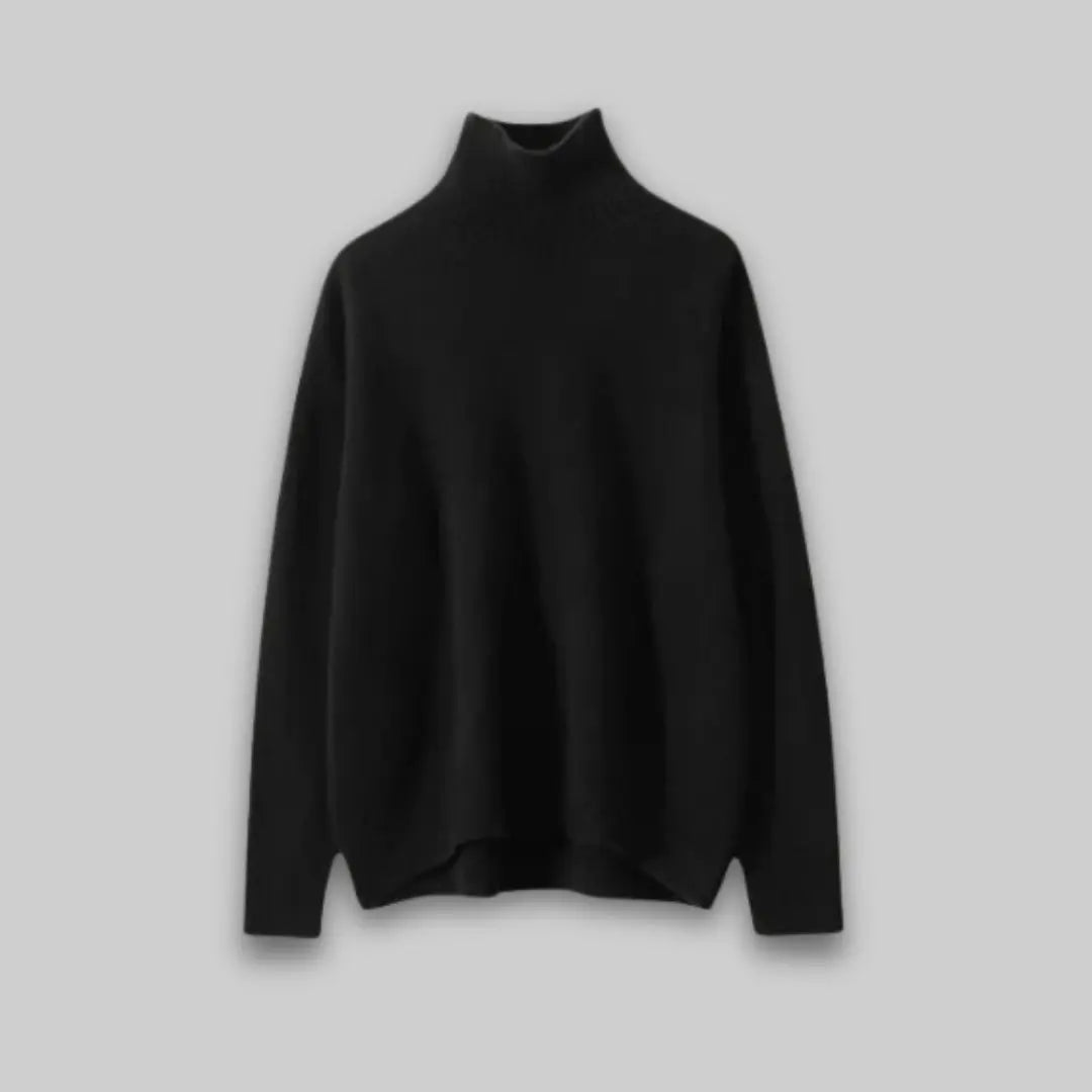 Elegant Premium Jumper with Turtleneck for Women-Sweater-Theodore & Isadora-Black-S-Theodore &amp; Isadora