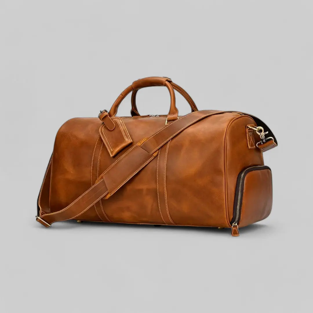 Weekend Spacious Gentlemen Bag-Bag-Theodore & Isadora-Brown-Theodore &amp; Isadora