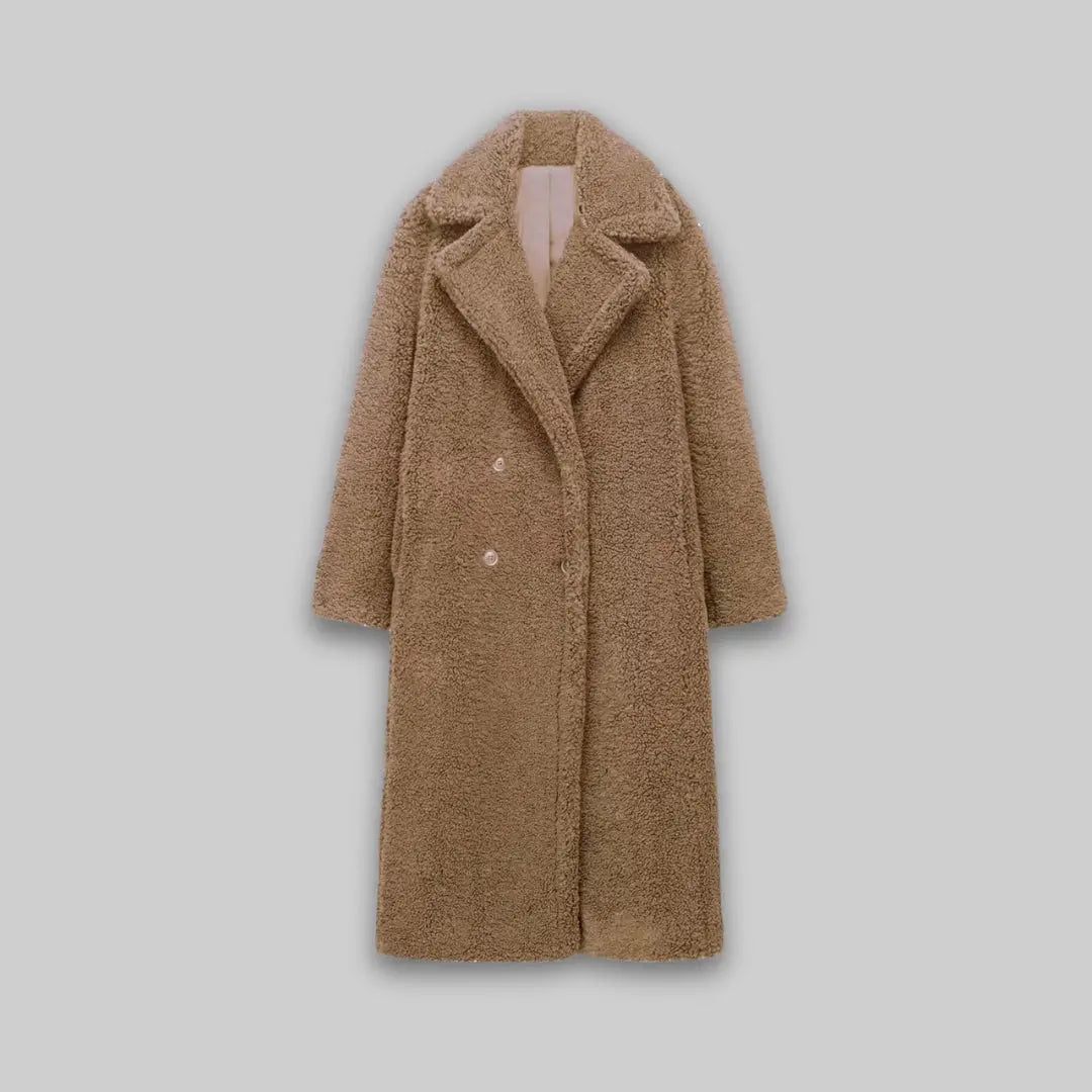 Long Winter Coat in a Teddy Look-Jacket-Theodore & Isadora-Theodore &amp; Isadora