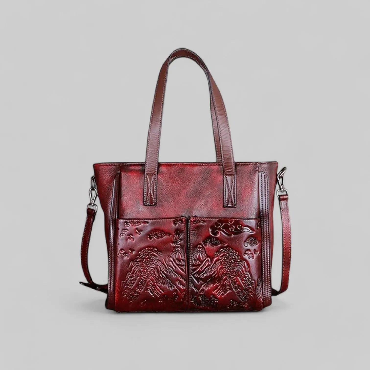 Special Print Vintage Shoulder Bag for Women-Handbag-Theodore & Isadora-Red-Theodore &amp; Isadora