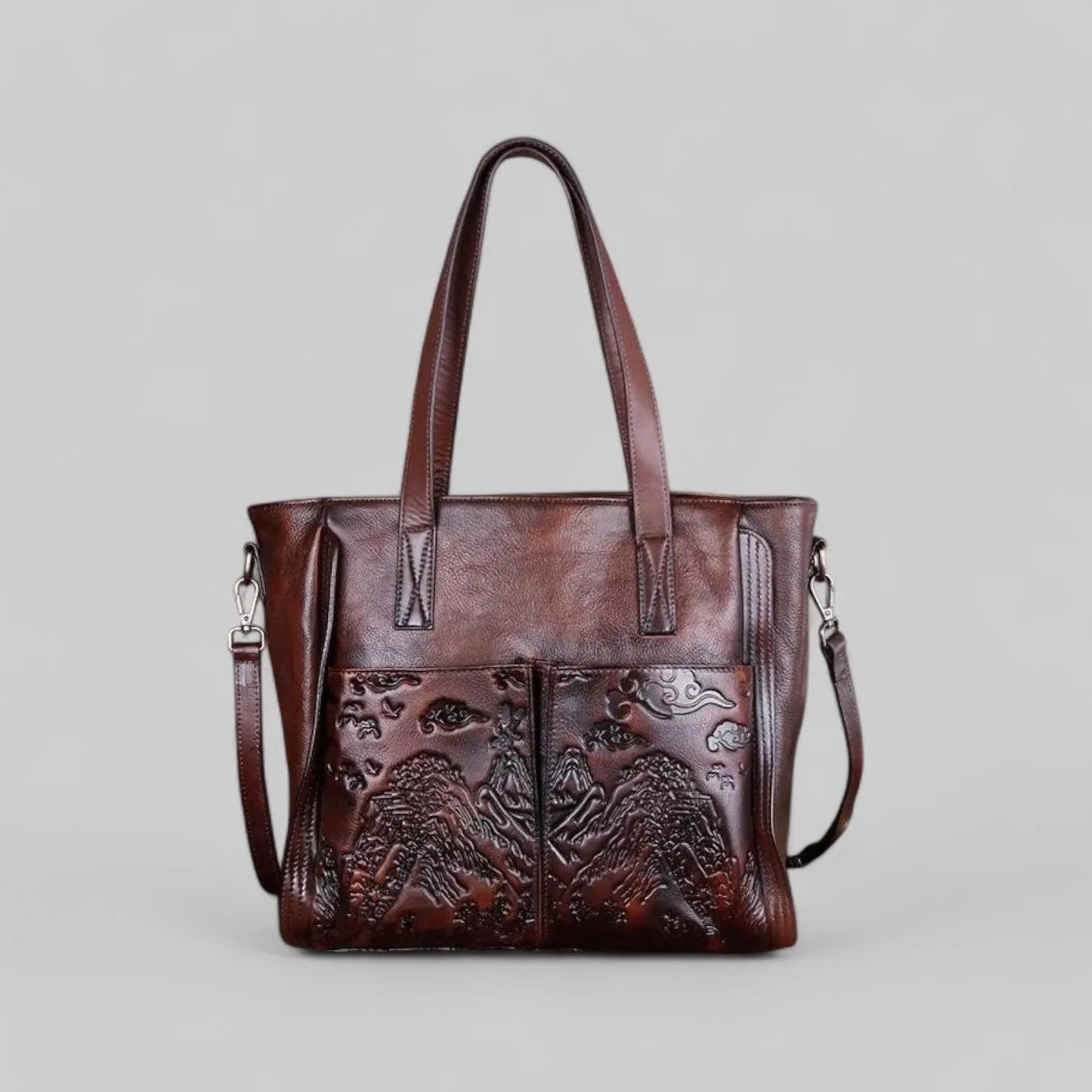 Special Print Vintage Shoulder Bag for Women-Handbag-Theodore & Isadora-Brown-Theodore &amp; Isadora