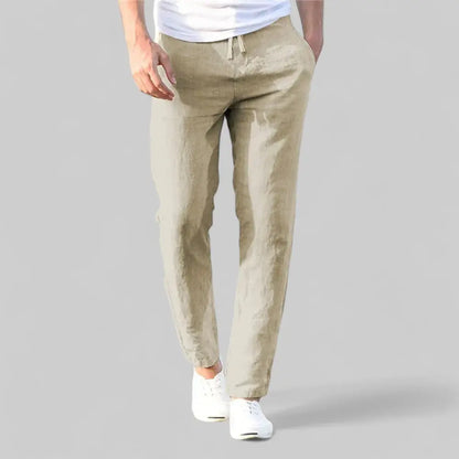 Men's Casual Business Trousers-Trousers-Theodore & Isadora-Beige-S-Theodore &amp; Isadora