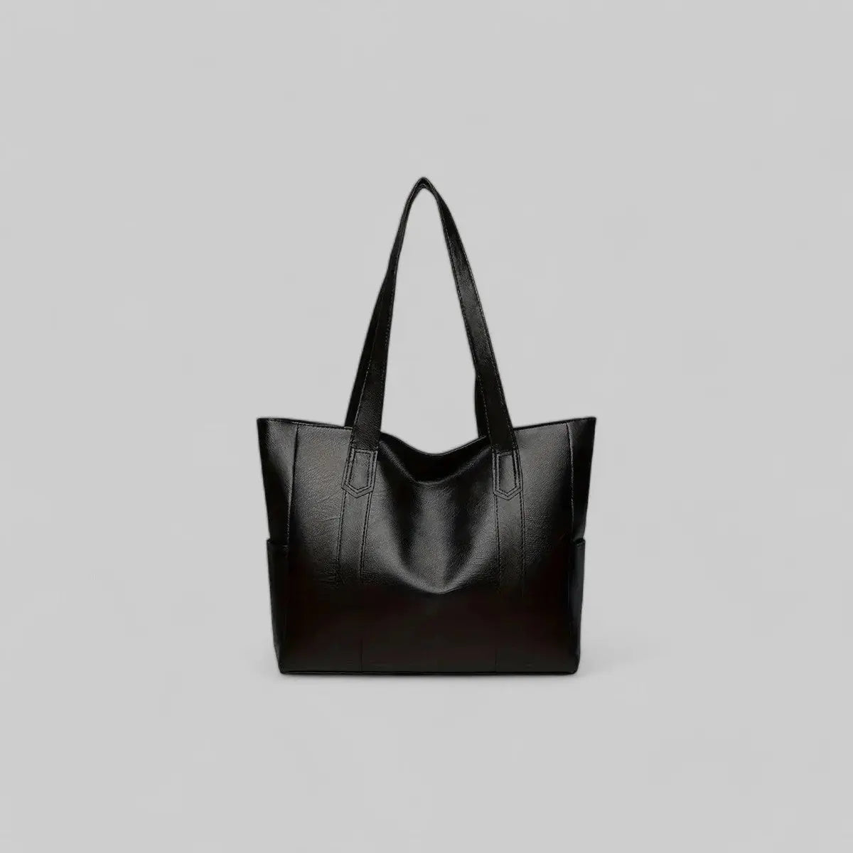 Large Retro Shopper Tote Bag for Women-Handbag-Theodore & Isadora-Black-Theodore &amp; Isadora