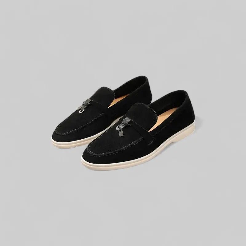 Elegant Moccasins with Tassels for Men-Shoes-Theodore & Isadora-Black-4-Theodore &amp; Isadora