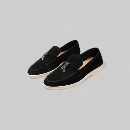 Elegant Moccasins with Tassels for Men-Shoes-Theodore & Isadora-Black-4-Theodore &amp; Isadora