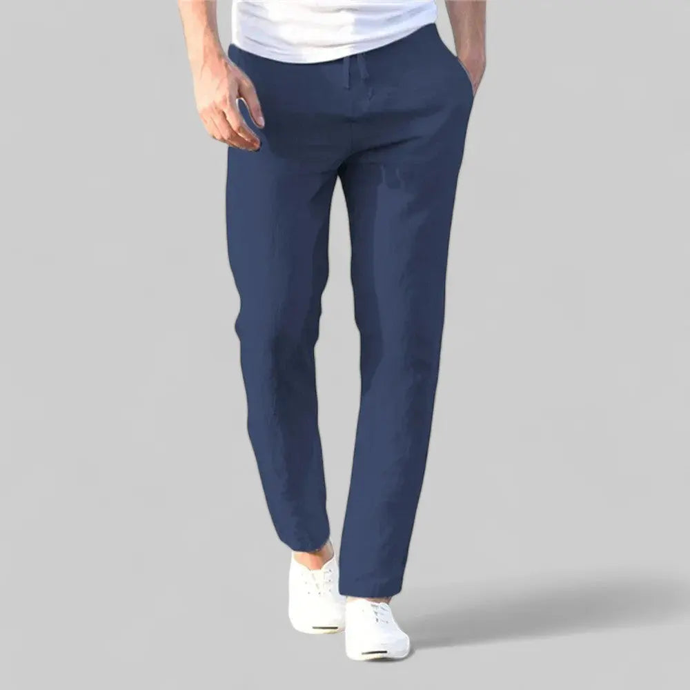 Men's Casual Business Trousers-Trousers-Theodore & Isadora-Navy-S-Theodore &amp; Isadora